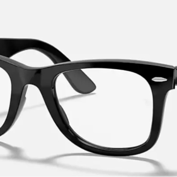 RAY BAN RB4340V POLISHED BLACK EYEGLASSES SUNGLASSES FRAMES (NO LENSES) IN CASE - Picture 4 of 4